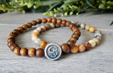 yoga meditation mala set of 2 bracelets