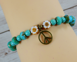 hippie bracelet peace jewelry
