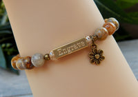 gift for daughter engraved jewelry nature bracelet