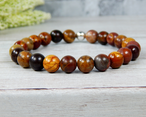 Zodiac Picasso Jasper Bracelet - Cool Bracelets for Men by Talisa