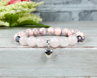 pink breast cancer survivor bracelet for women