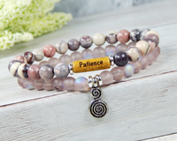 inspirational message bracelet pink jewelry