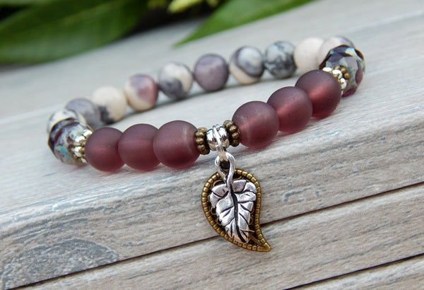 plum and gray bracelet fall jewelry