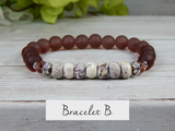 purple bracelet beaded boho set