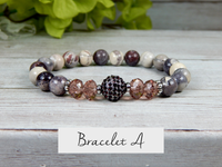 purple bracelet beaded boho set