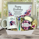 Birthday Wishes Gift Basket for Women with Custom Mug