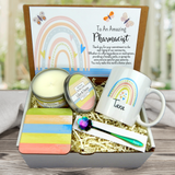 rainbow pharmacist gift basket with coffee mug