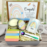 Personalized Congratulations Gift  Basket with Custom Mug