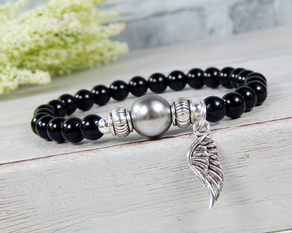angel wing bracelet for women remembrance jewelry