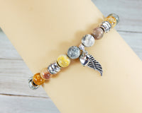 spiritual bracelet remembrance angel wing jewelry