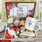 womens unique birthday gift basket with custom mug