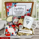 Customized Mug, Spoon, and Candle in a Congratulations Gift Box