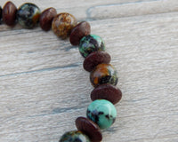 rustic jewelry beaded wood bracelet