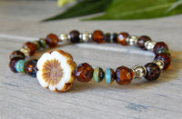 boho chic beaded nature bracelet