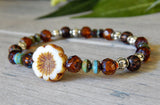 boho chic beaded nature bracelet