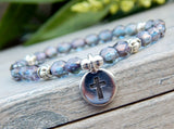 spiritual bracelet with cross charm