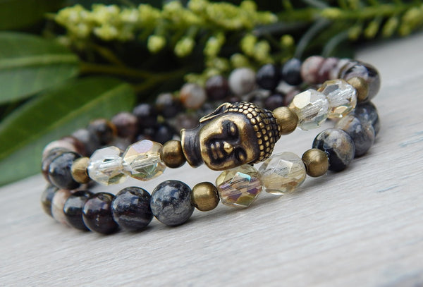 buddha beaded yoga bracelet