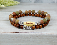 stacking bracelets yoga gifts breathe jewelry