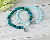 lotus flower bracelet yogi jewelry gift for yoga lover