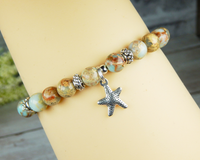 beach themed jewelry ocean bracelet with starfish charm