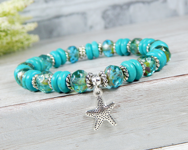 starfish charm bracelet ocean jewelry