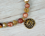 sun bracelets red gemstones beaded