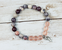 Pink Survivor Bracelet - Breast Cancer Awareness Jewelry