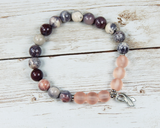 Pink Survivor Bracelet - Breast Cancer Awareness Jewelry
