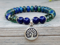 blue and green gemstone bracelet