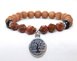 rosewood bracelet nature jewelry tree of life