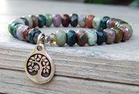 tree of life beaded jewelry gemstone bracelet