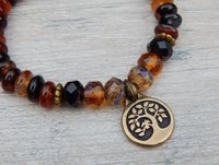 tree charm bracelet with agate