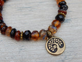 tree charm bracelet with agate