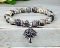 rose terra porcelain jasper beaded gemstone bracelet