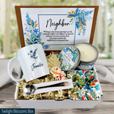 A Token of Thanks: Neighbor Gift Basket with Personalized Mug, Spoon, and Candle