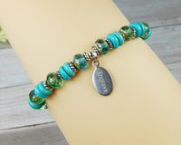 engraved jewelry for women turquoise bracelet
