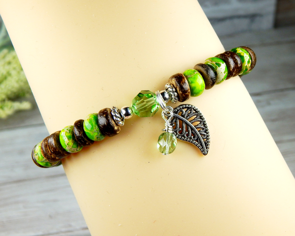 Hobbit Genius Elf Queen Princess Green Leaf Bracelet Leaves Bracelets  Imitation Jade Emerald Bangle | Wish