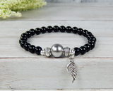 spiritual jewelry with angel wing charm bracelet