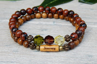 stacked beaded gemstone bracelets yoga jewelry