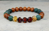 nature bracelet wooden jewelry agate beaded