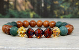 wooden bracelet agate gemstone nature jewelry