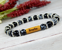 black beaded bracelet for women onxy jewelry