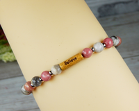word jewelry yoga breathe bracelet gift for yogi