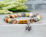 message bracelet for women lotus flower jewelry