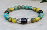 beaded bracelet with gemstones
