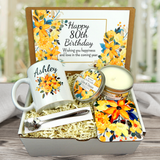 Personalized 80th Birthday Gift Basket