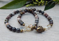 buddha bracelet with gemstone beads