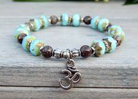 mala bracelet yoga jewelry meditation om charm