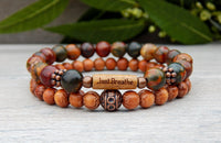 just breathe yoga bracelet
